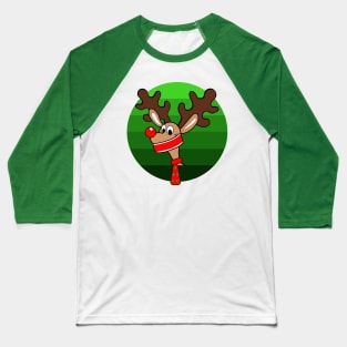 Christmas reindeer wearing a mask Baseball T-Shirt